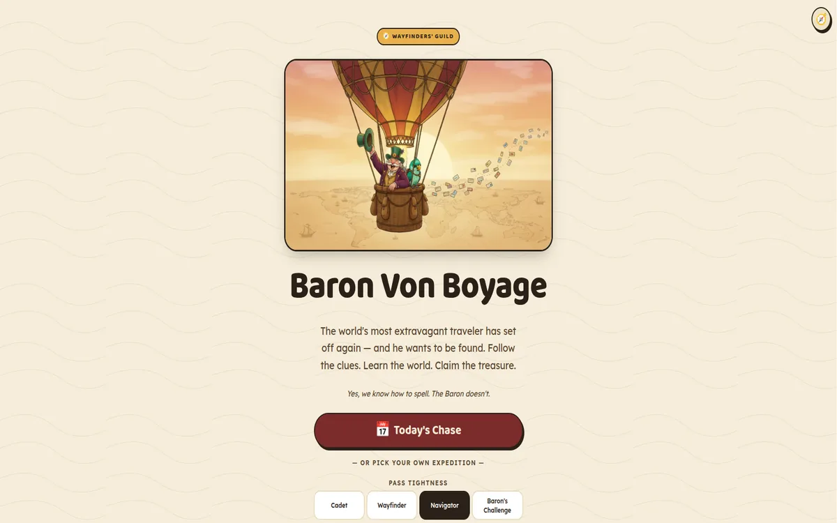Baron Von Boyage homepage