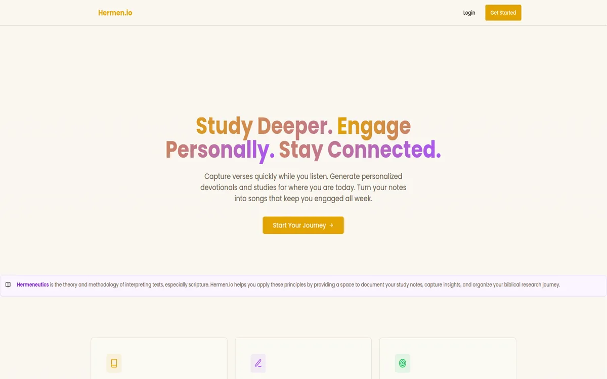 Hermen.io homepage