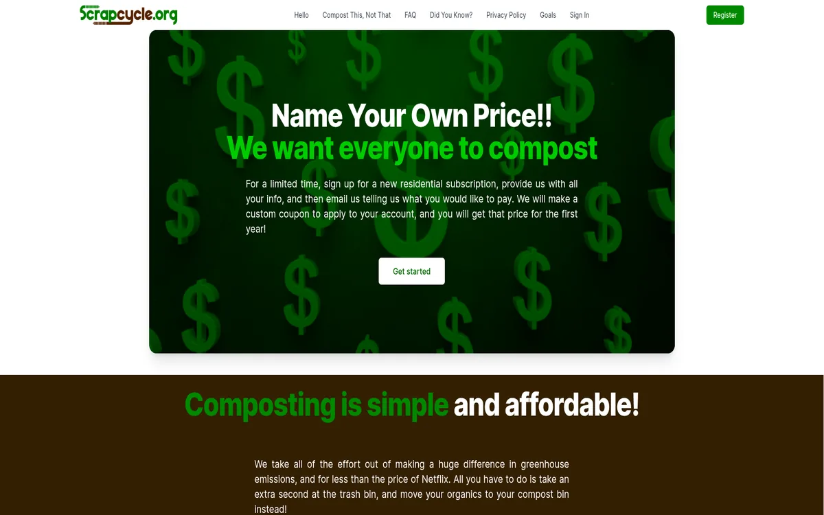 ScrapCycle.org homepage
